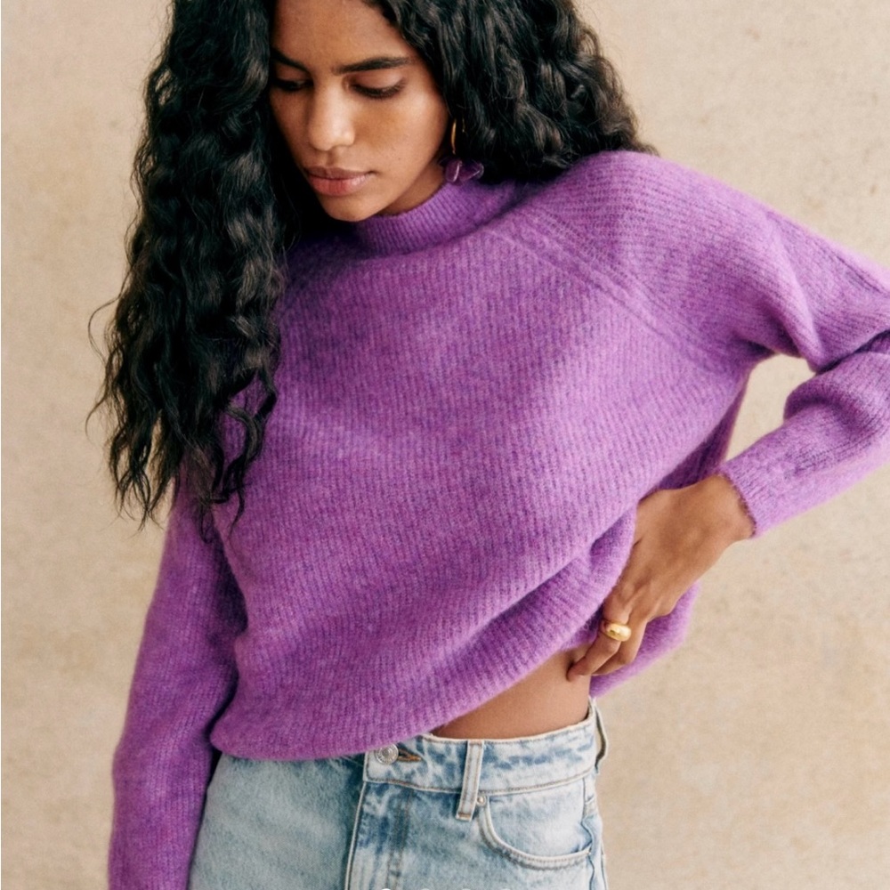 Sezane Otis Sweater in Wisteria size small